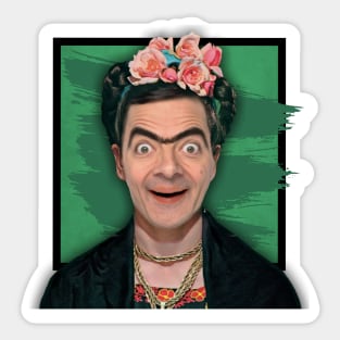 Frida Kahlo - Mr Bean Sticker